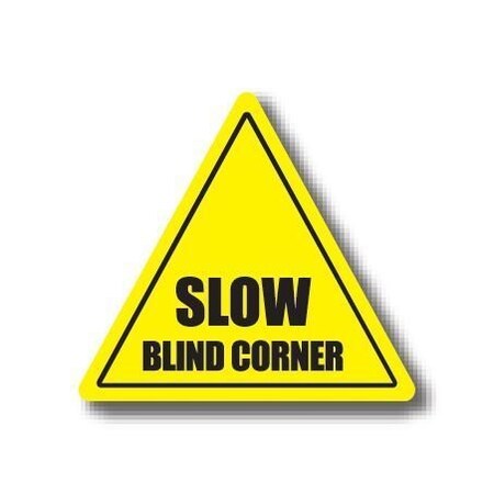 Ergomat 12in TRIANGLE SIGNS - Slow Blind Corner DSV-SIGN 144 #0091 -UEN